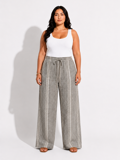 Linen Pants - Grey