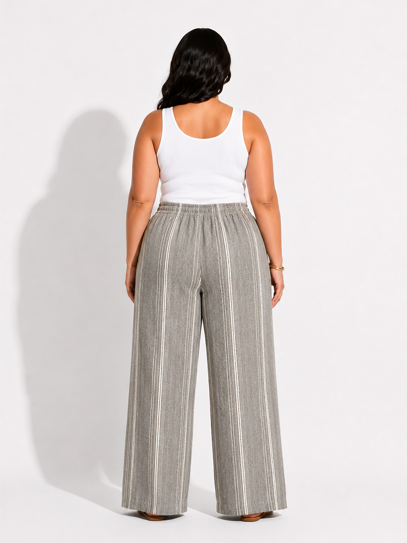 Linen Pants - Grey