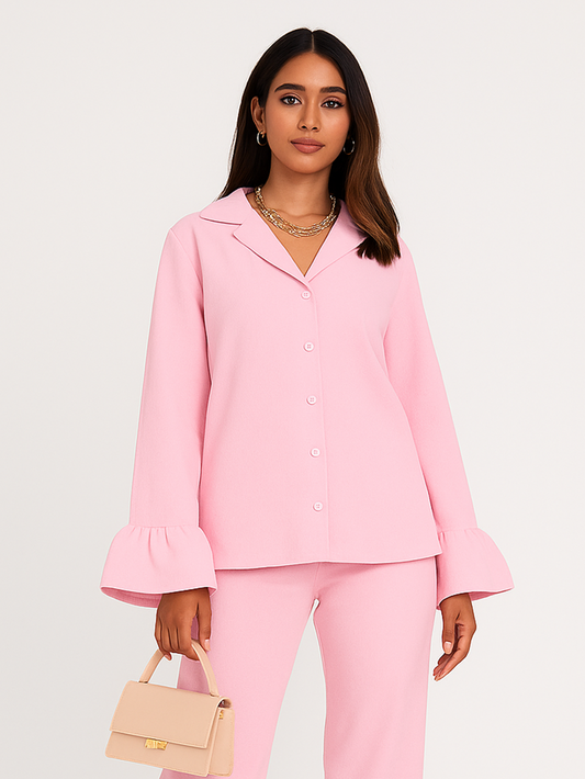 Pink Ruffle Top