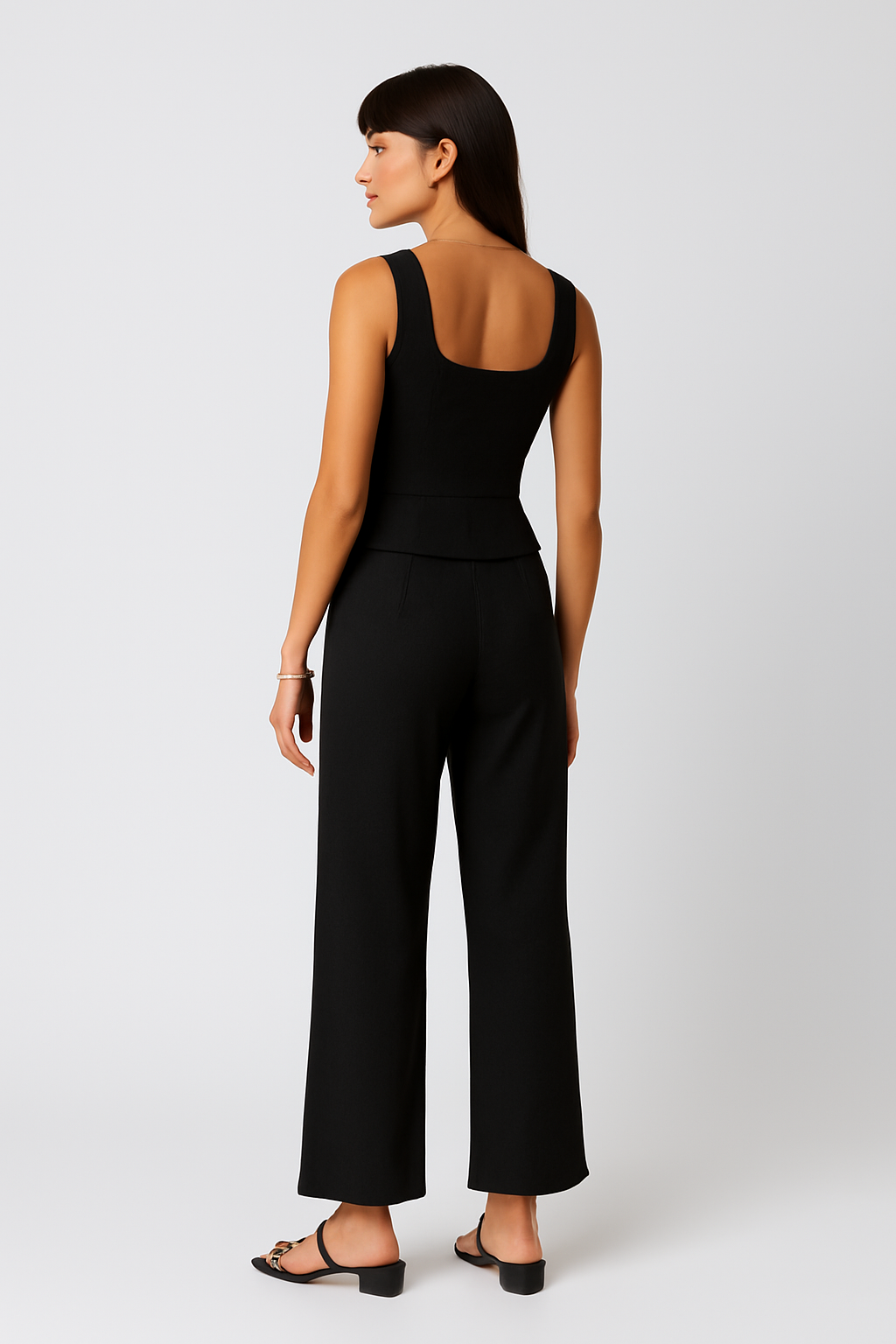 Black Vest and Pants Set