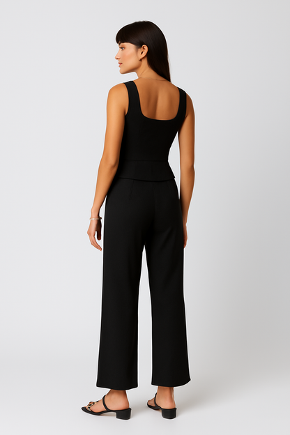Black Vest and Pants Set