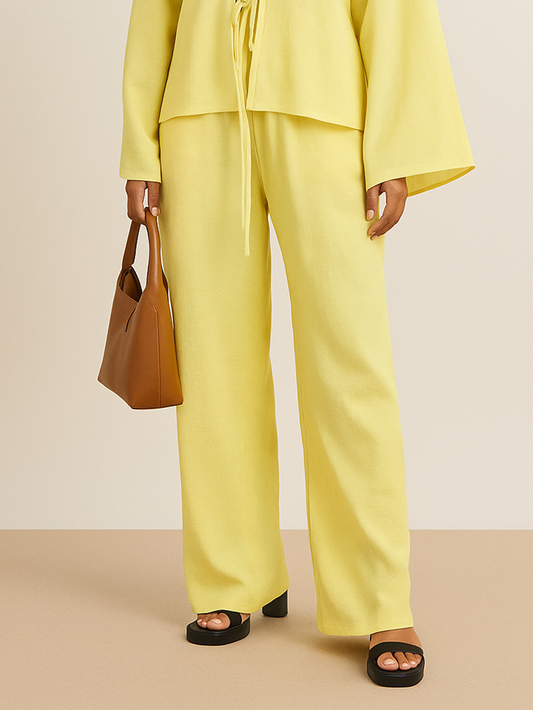 Yellow Cotton Pants