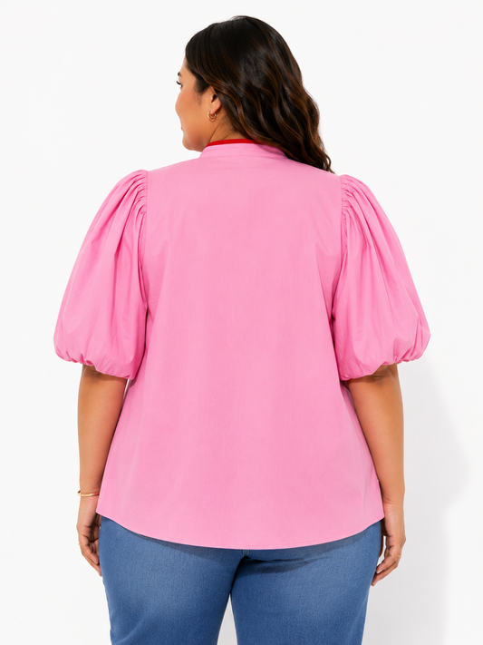 Chinese Tie Up Top - Pink
