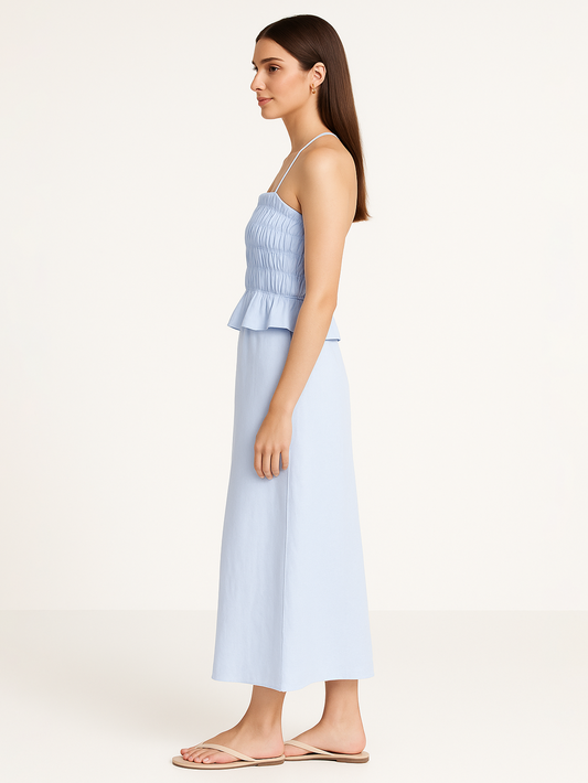 Baby Blue Ruched Set