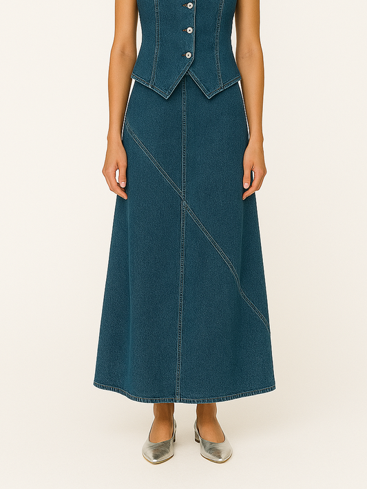 Denim Maxi Skirt