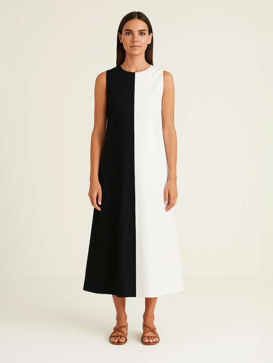 Classic Dual Color Dress