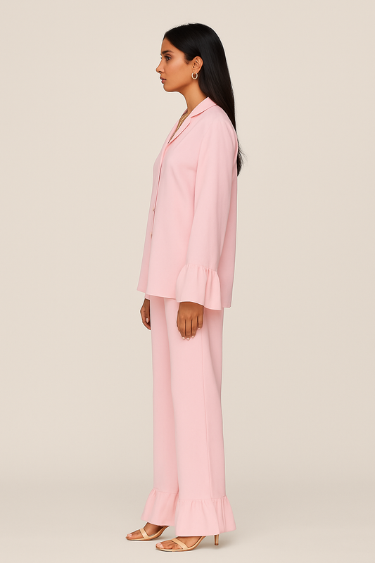 Pink Ruffle Co-ord Set