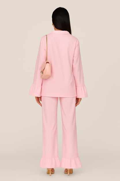 Pink Ruffle Co-ord Set