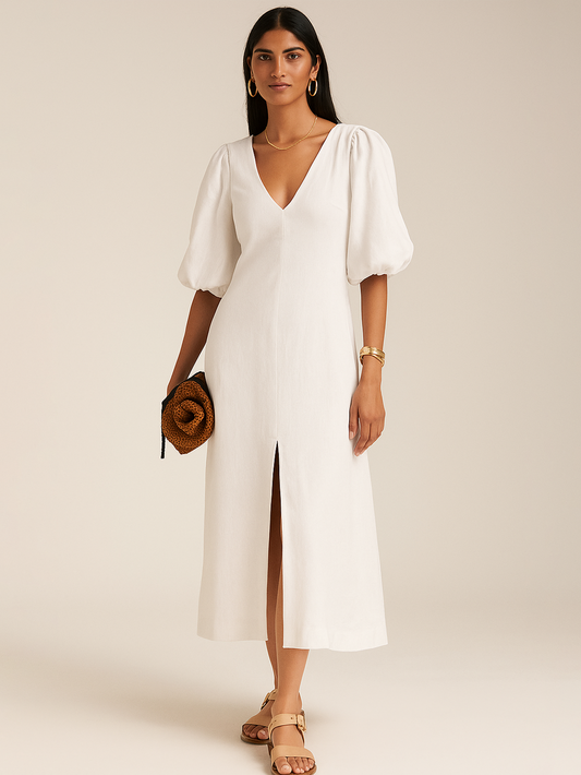 Ivory A Line Dress