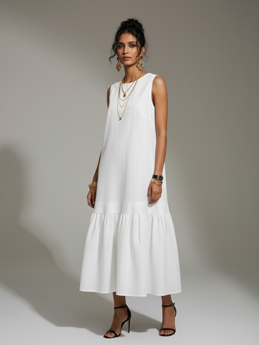 Lana Ivory Tiered Dress