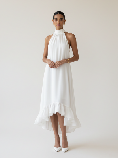 Luna Halter Dress - Ivory