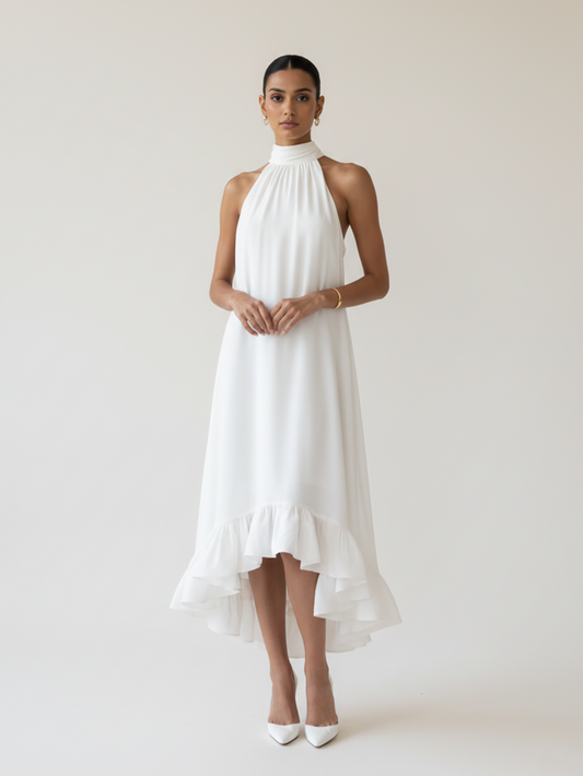 Luna Halter Dress - Ivory