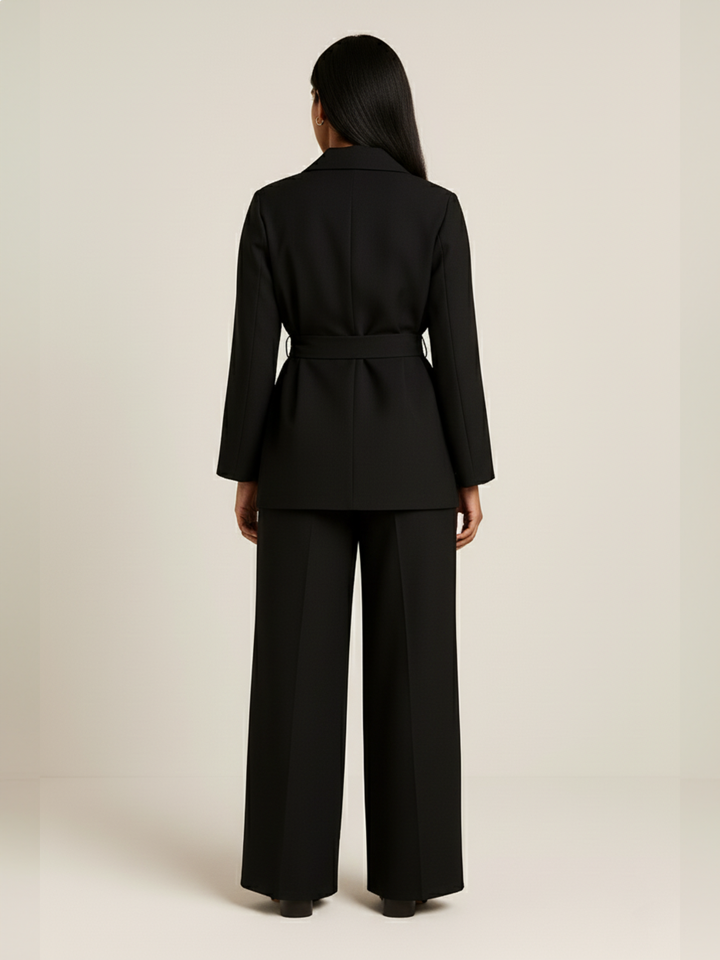 The Luxe Wrap Suit - Black