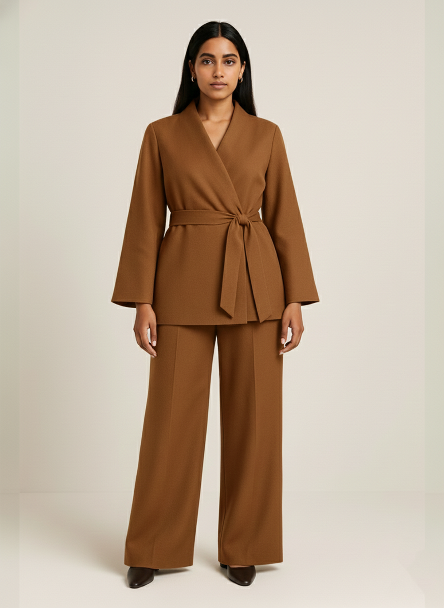 The Luxe Wrap Suit - TAN