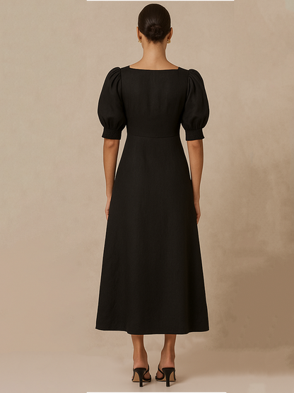 Black Puff Dress
