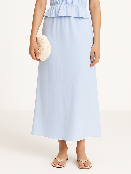 A Line Blue Skirt