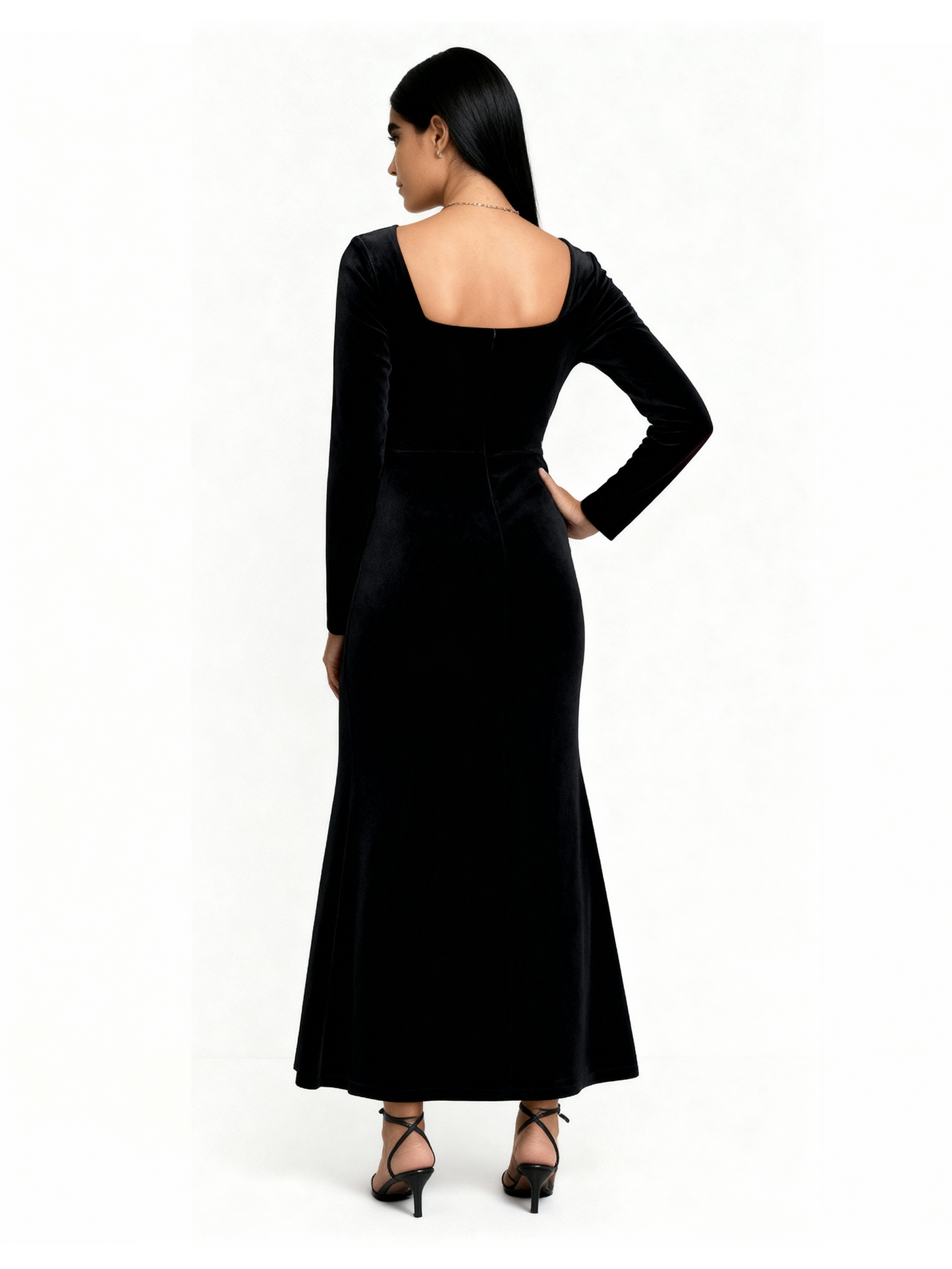 Velvet Classic Grace Dress - Black