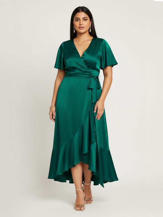 Gloria Wrap Dress - Green