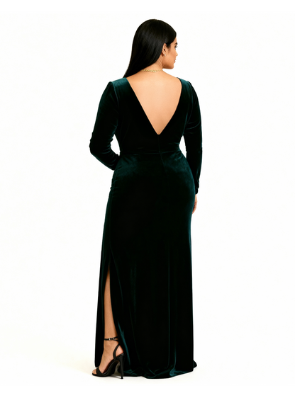Velvet Empress Gown - Emerald