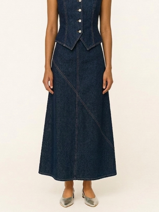 Denim Maxi Skirt