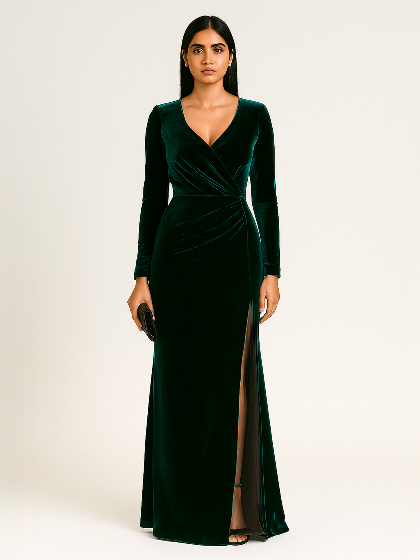 Velvet Empress Gown - Emerald