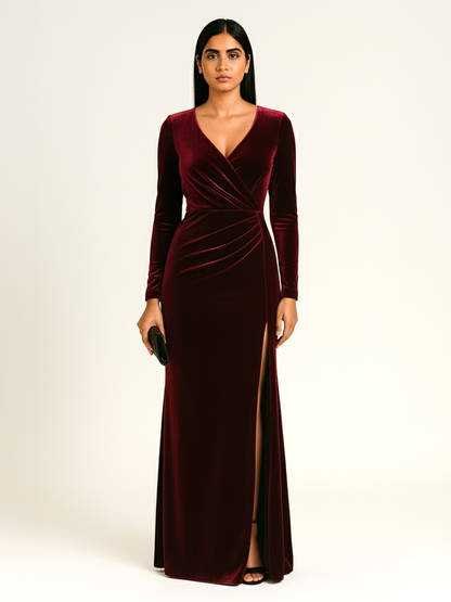 Velvet Empress Gown - Red
