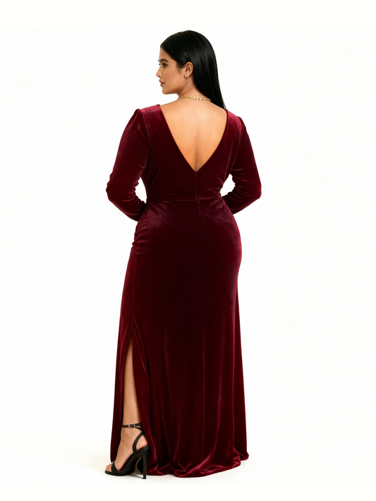 Velvet Empress Gown - Red