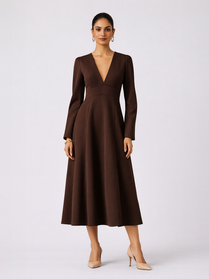 Espresso Elegance Dress
