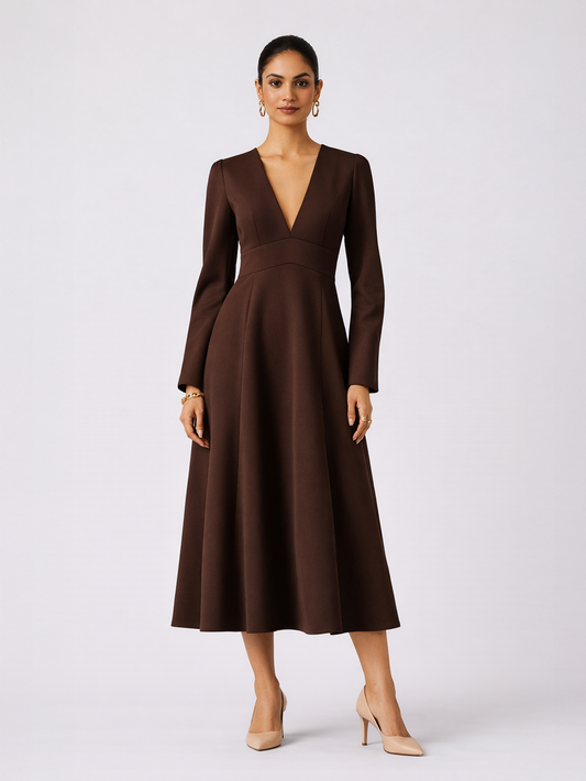 Espresso Elegance Dress